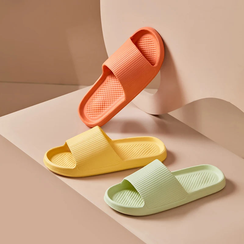 Women Summer Slippers Men Home Shoes Household Indoor Bathroom Bathing Couple EVA Slippers Sandals Slippers Anti-Slip Anti-Odor