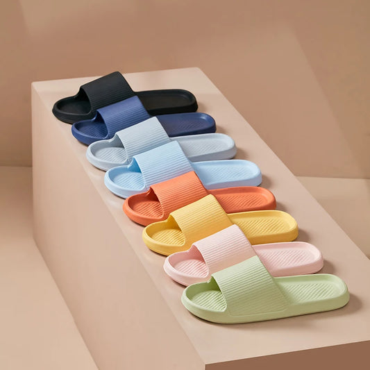 Women Summer Slippers Men Home Shoes Household Indoor Bathroom Bathing Couple EVA Slippers Sandals Slippers Anti-Slip Anti-Odor